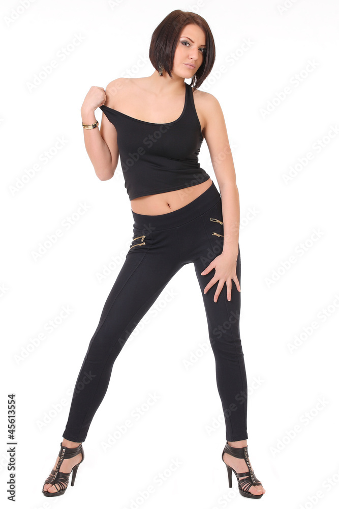 beautiful woman in a black tight dress beautiful woman in a black tight dress