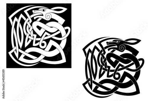 Abstract wild animal in celtic style