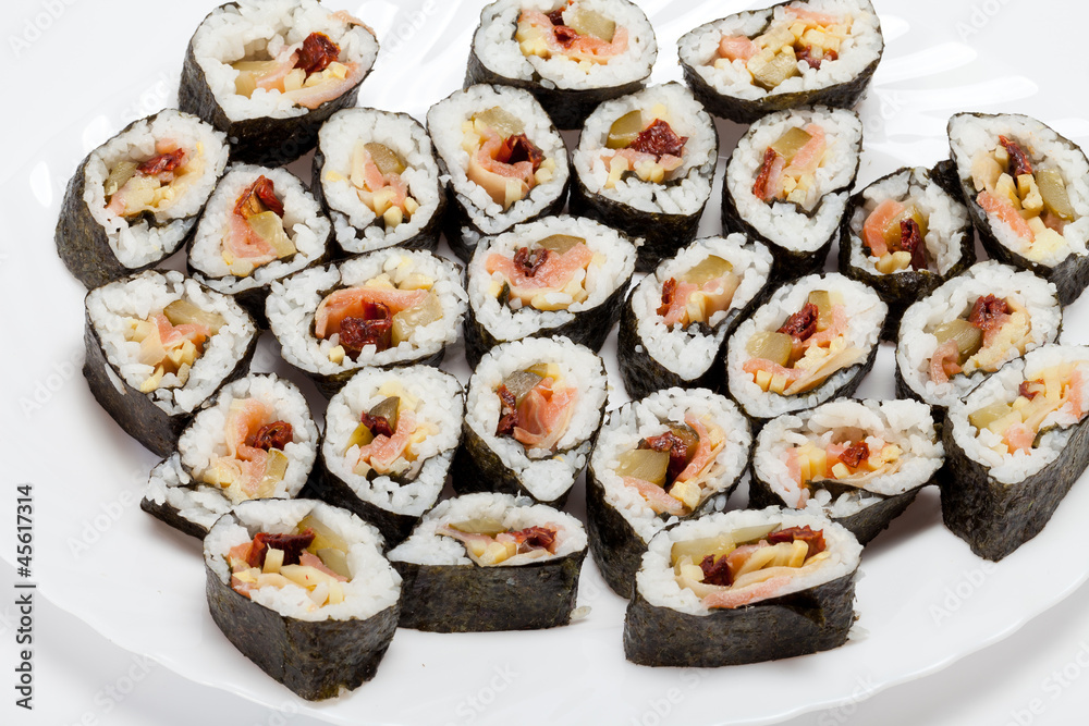 sushi isolated on white background sushi isolated on white background