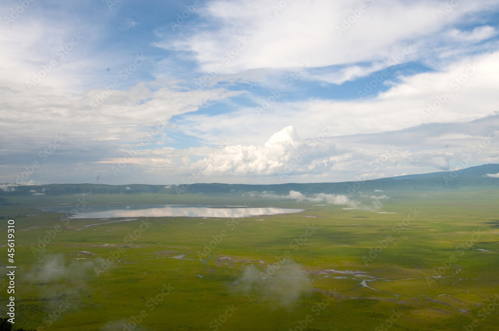 Ngorongoro, kaldera, Tanzania - obrazy, fototapety, plakaty 