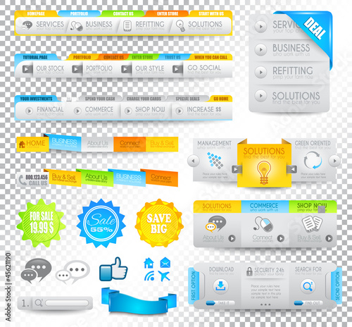 Collection of web elements - Various templates