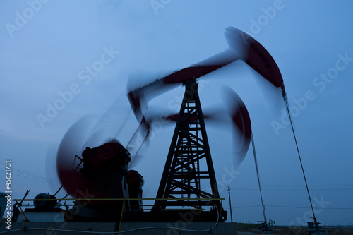 Oil pumps silhouette