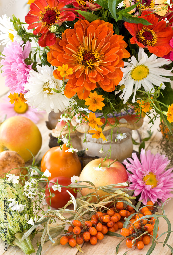 custom made wallpaper toronto digitalautumn still life of autumn flowers