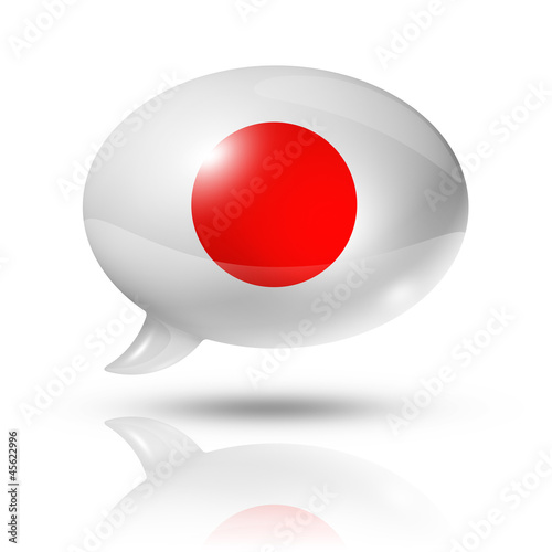 Japanese flag speech bubble