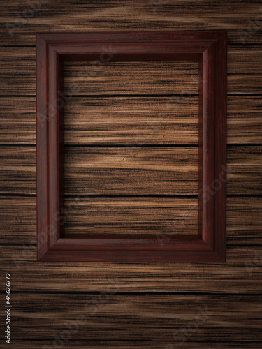 frame on wooden background