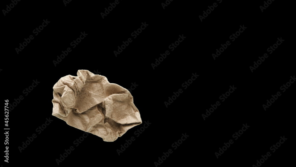 Cardboard crumples with luma matte for effects. Cardboard crumples with luma matte for effects.