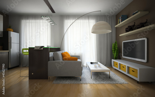 Part of the modern apartment