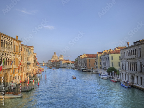 typical canal in venice  italy