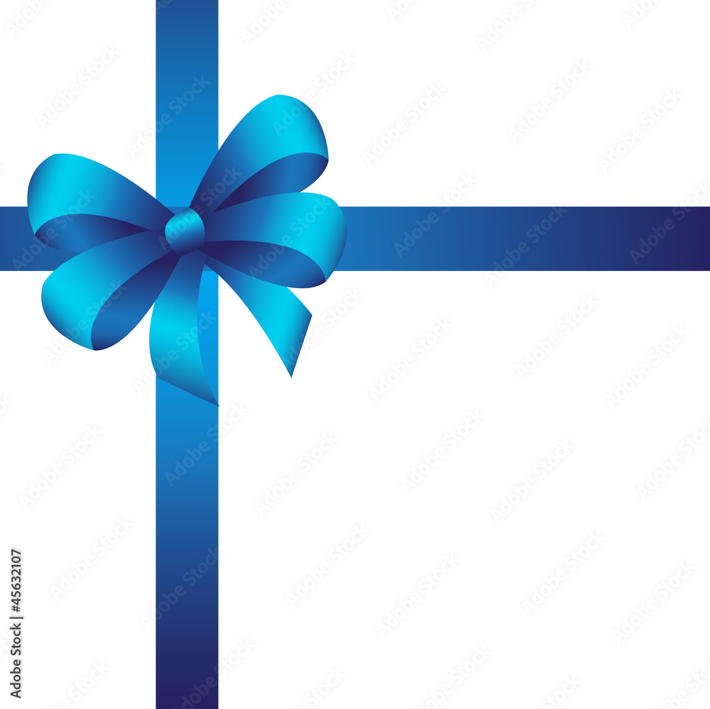 Vector gift card with blue ribbon, background Vector gift card with blue ribbon, background