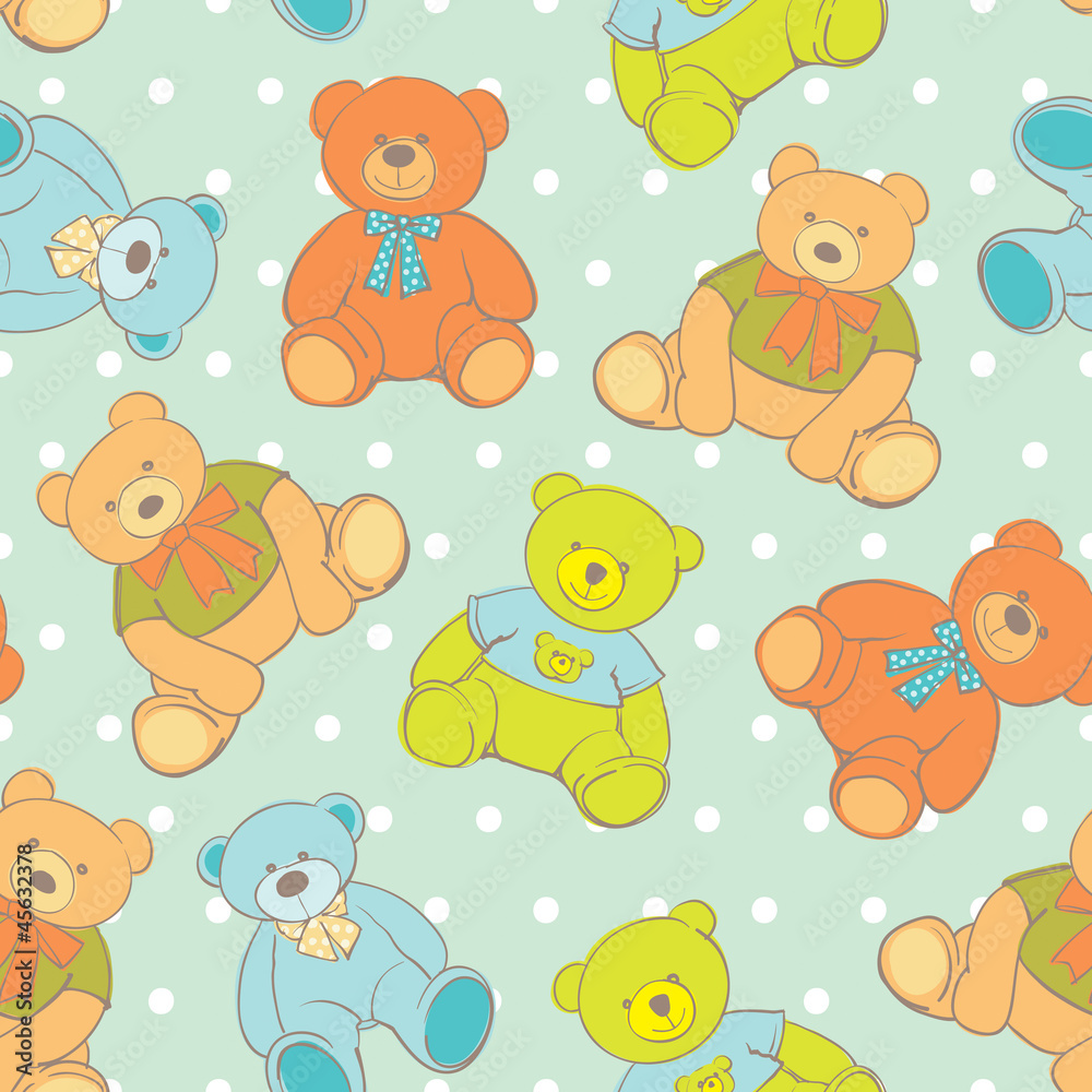 teddy bear seamless pattern teddy bear seamless pattern