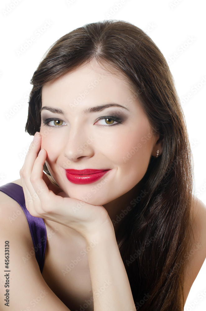 Portrait of the beautiful elegant girl with an evening make-up Portrait of the beautiful elegant girl with an evening make-up