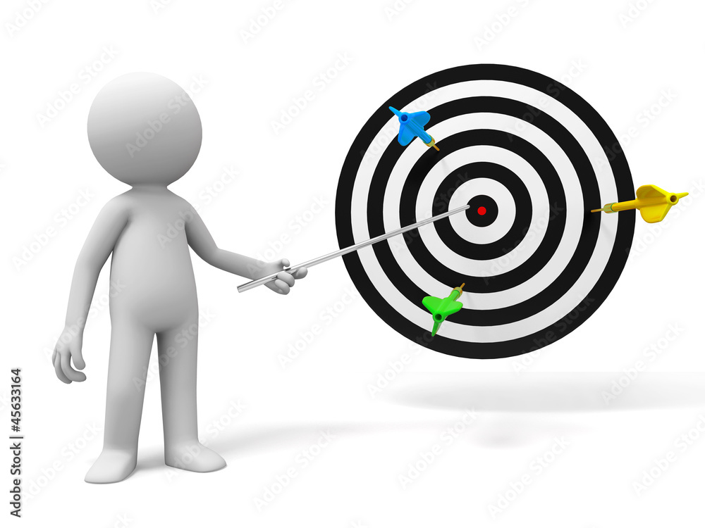 Darts and target Darts and target