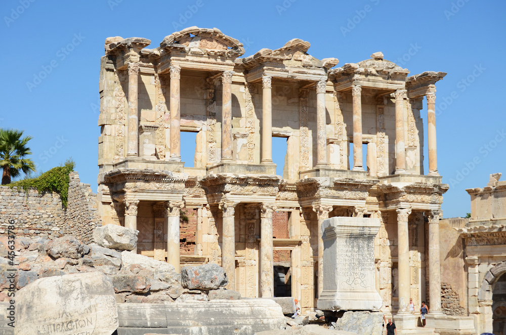 Roman Library of Celsus in Ephesus (Efes) from Roman time