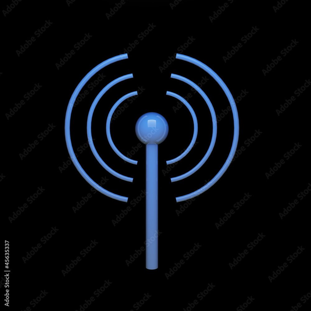 3d Wireless Wifi Symbol 3d Wireless Wifi Symbol