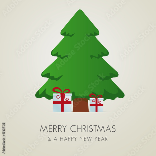 christmas tree and gifts