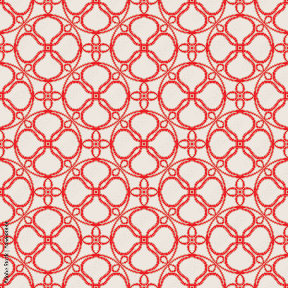 Fototapeta premium Seamless pattern with bound red threads