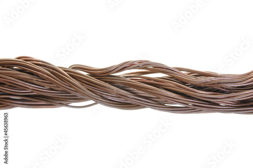 Old twisted copper wire