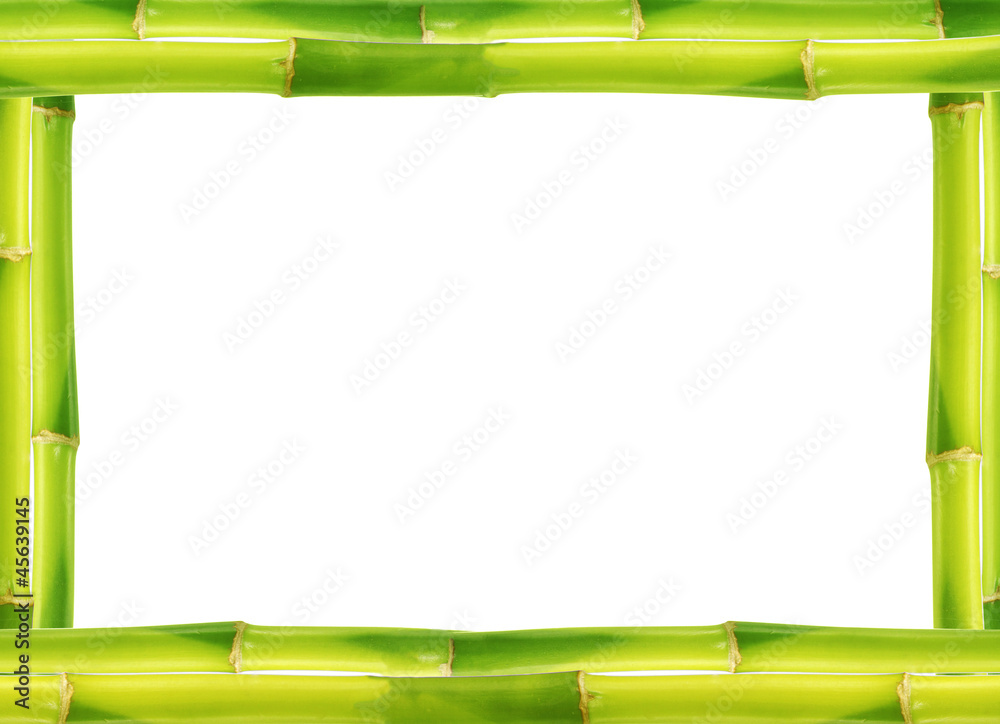 Fototapeta premium Bamboo frame made of stems