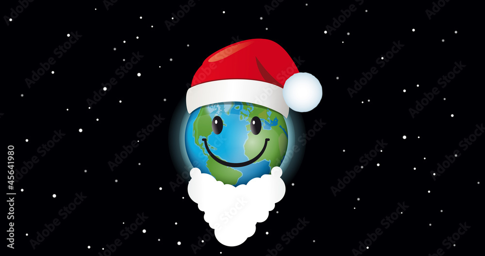 smiley christmas globe