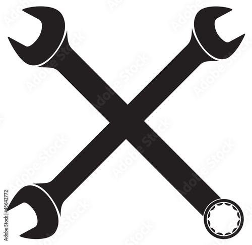 crossed wrenches
