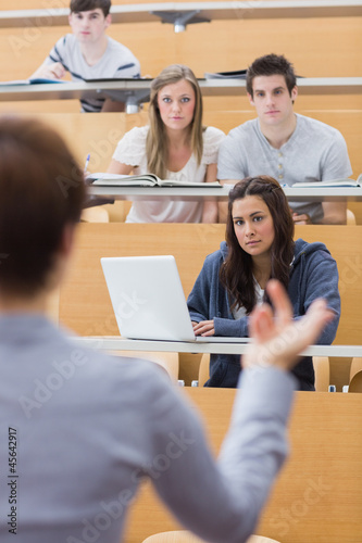 Wallpaper Mural Students sitting at the lecture hall listening Torontodigital.ca
