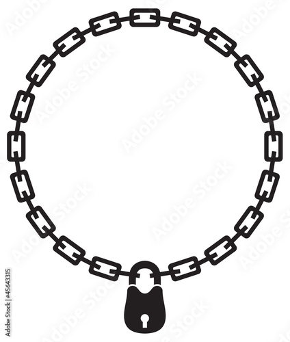 illustration of chain and padlock silhouette