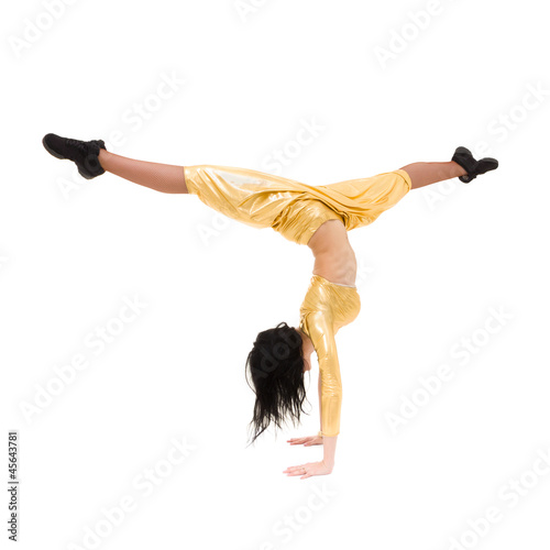 woman makes splits