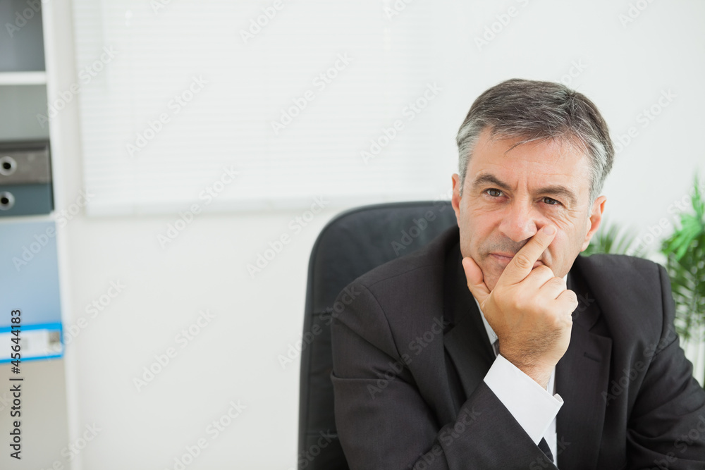 Thoughtful businessman Thoughtful businessman