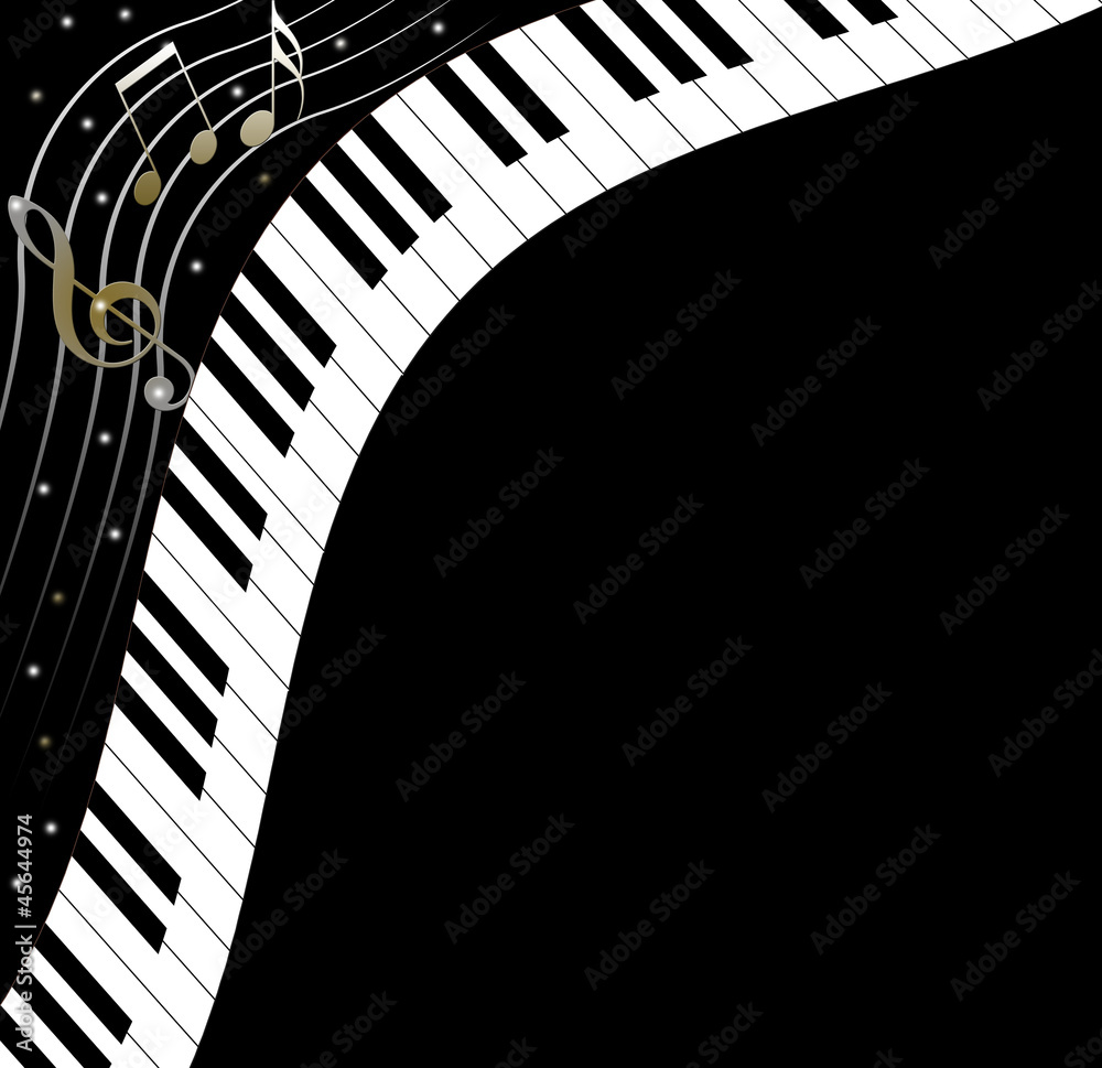 Naklejka premium music concept-piano keyboard background with place for text