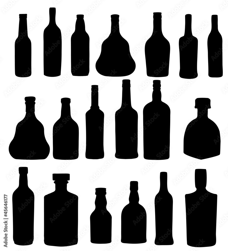 vector illustration silhouette alcohol bottle vector illustration silhouette alcohol bottle