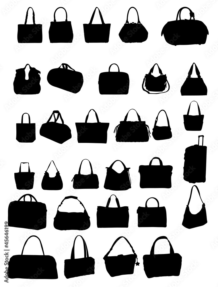 silhouette bag vector illustration silhouette bag vector illustration