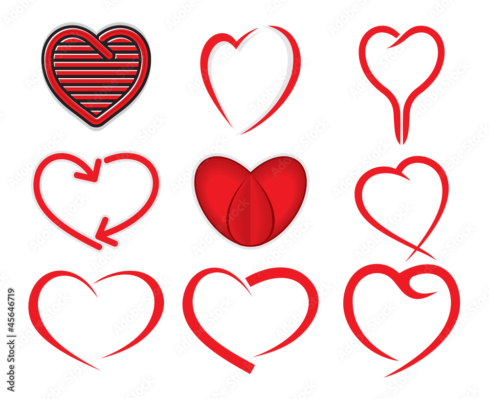 Red heart collection