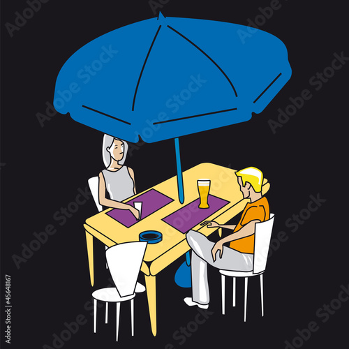 restaurant, terrasse, bar, café, consommation, alcool