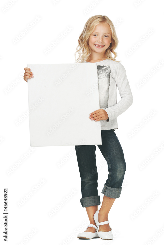 Little girl activity.Girl with a white plate Little girl activity.Girl with a white plate