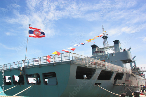 Billede på lærred warship  in Thailand