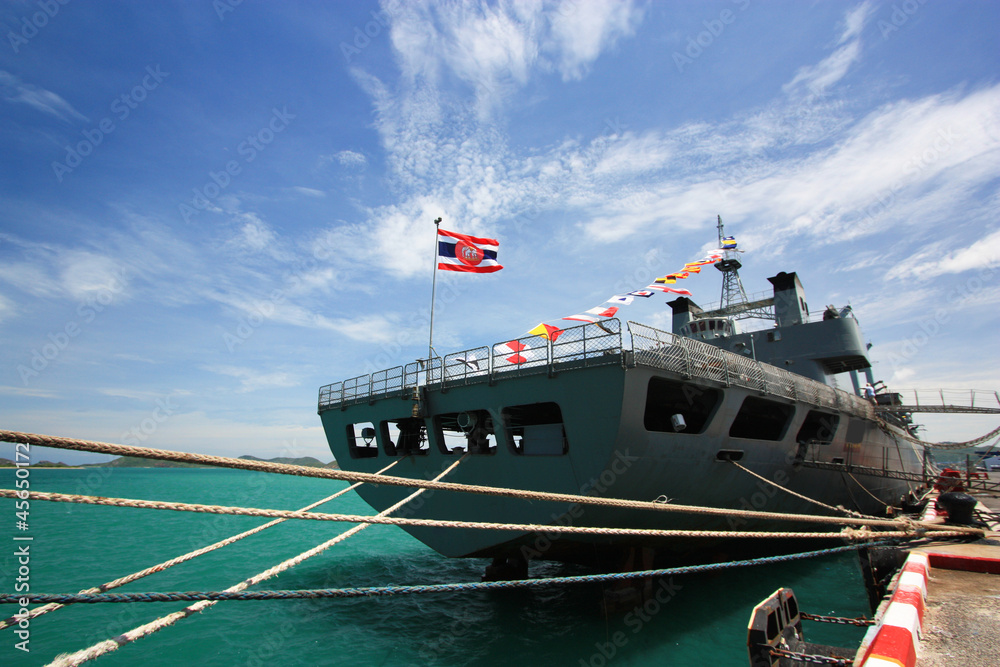 Naklejka premium warship in Thailand