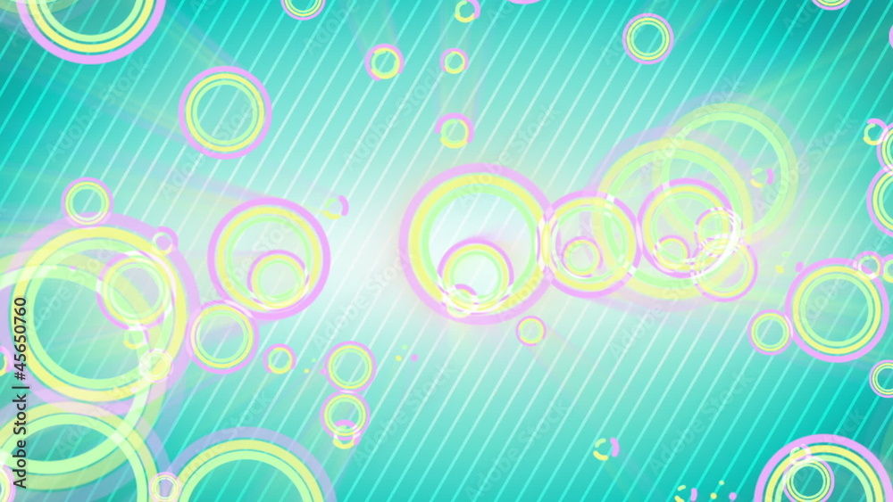 multicolored circles on cyan background loop multicolored circles on cyan background loop