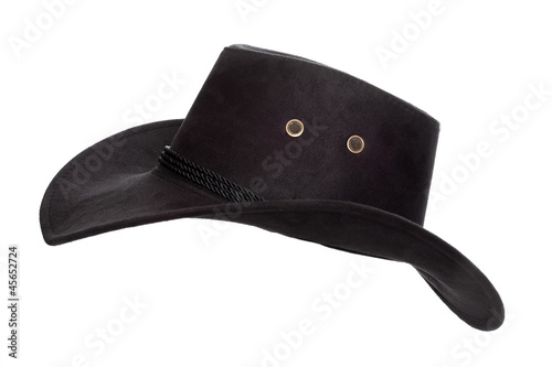 Cowboy hat on a white background.