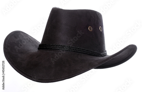 Cowboy hat on a white background.