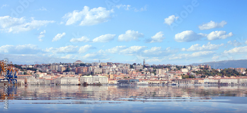 The Trieste City over a Adriatic sea.  photo