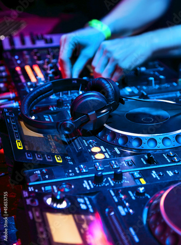 Dj playing the track