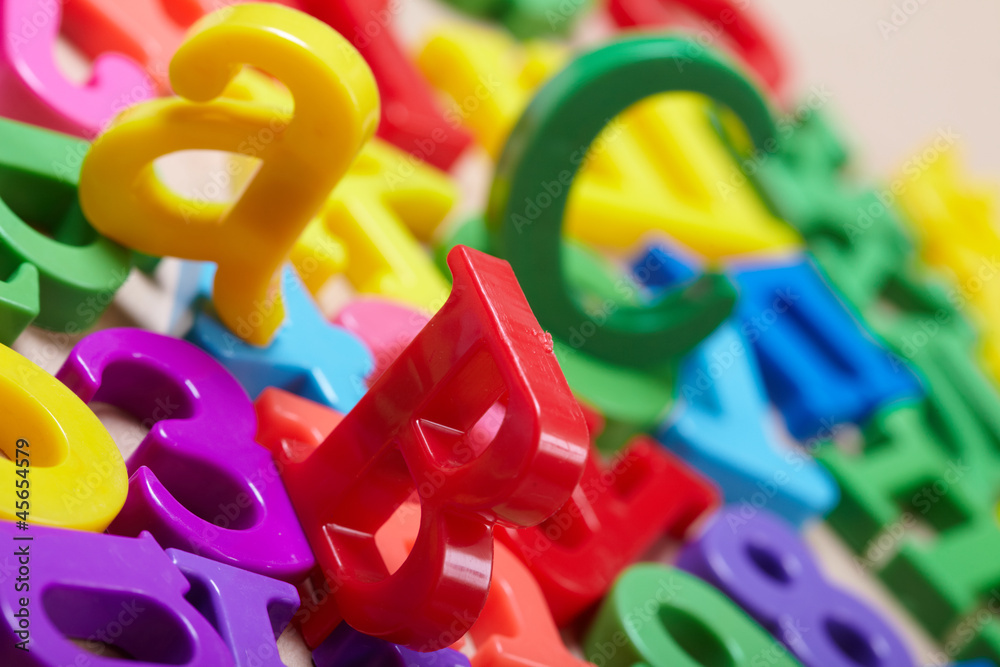 Naklejka premium Plastic alphabet letters