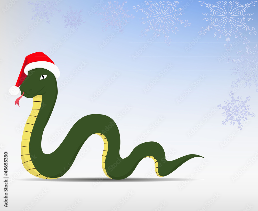 Naklejka premium new year background with snake