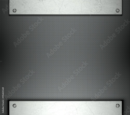 Steel template with copy space metal background