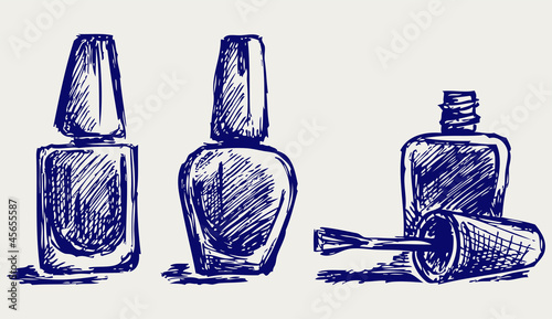 Nail polish. Doodle style