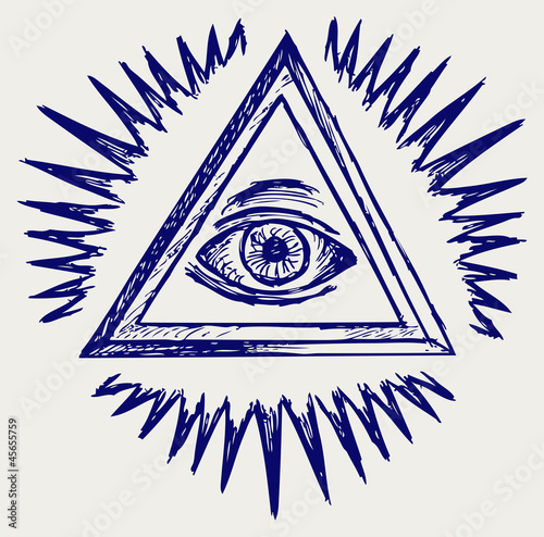 All seeing eye. Doodle style
