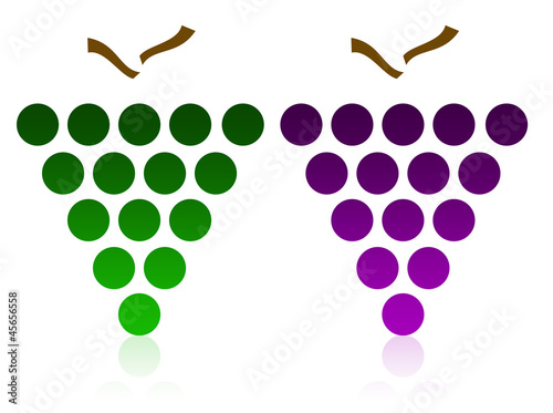 Bild auf Leinwand Logo en forme de raisins