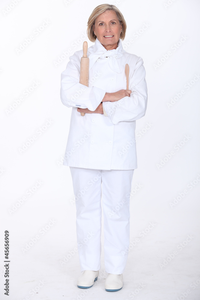 portrait of a female baker