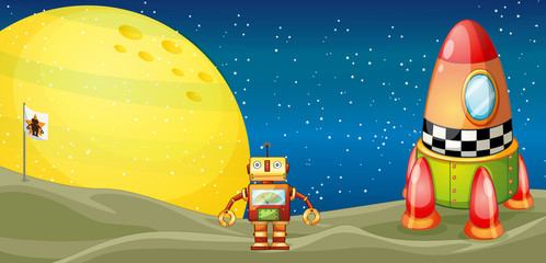 Fototapete Kosmos Roboter und Space Shuttle Abenteuer  © GraphicsRF