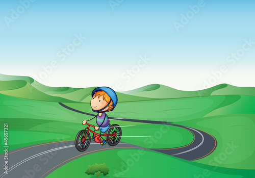boy and road